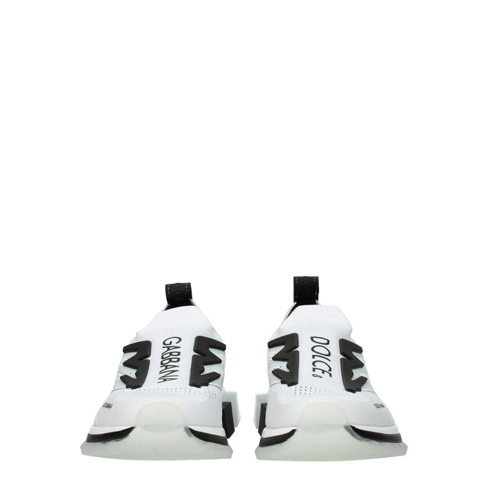White Fabric Athletic Sneakers