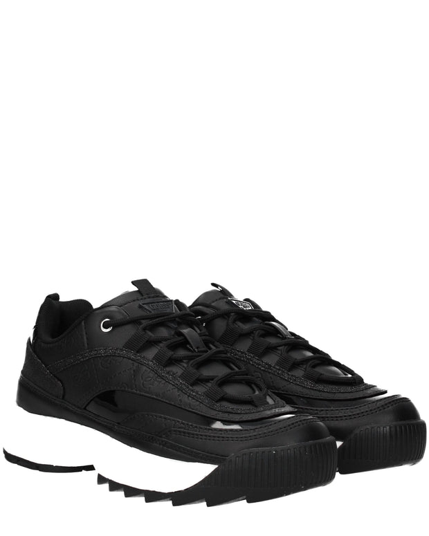 Black Polyethylene Chunky Sneakers