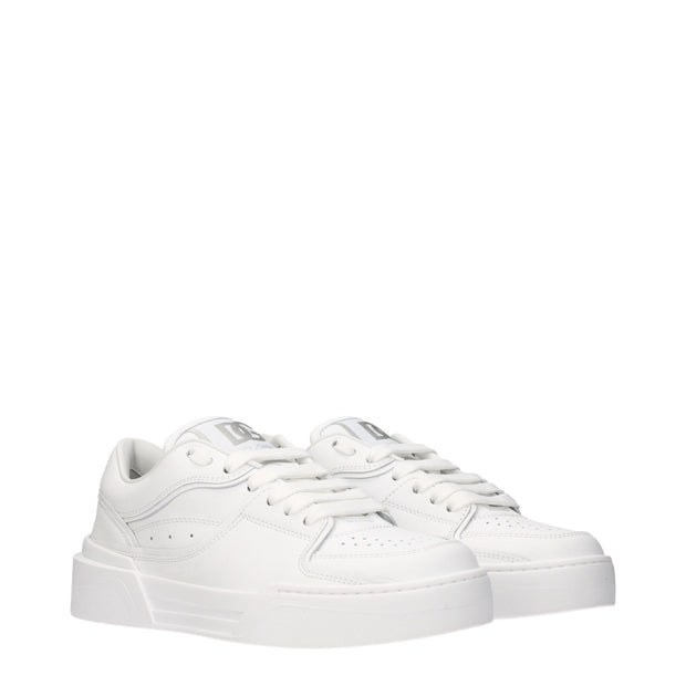 White Leather Low Tops