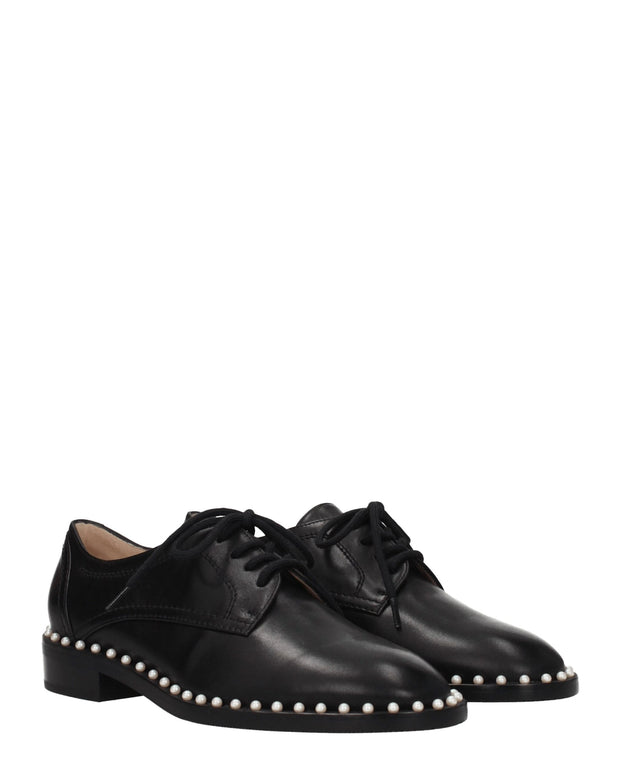 Black Leather Oxfords And Derbies