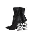 Black Leather Ankle Boots