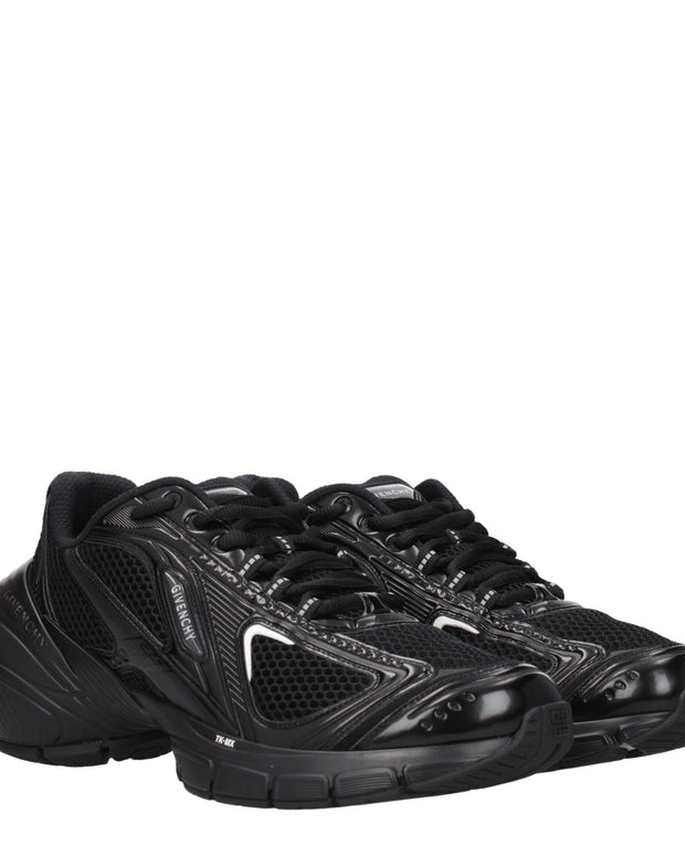 Black Fabric Athletic Sneakers