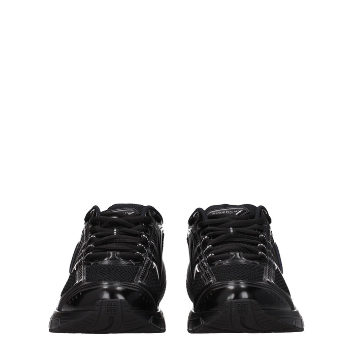 Black Fabric Athletic Sneakers