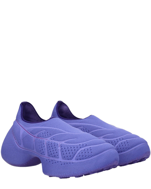 Purple Fabric Slip-On Loafers