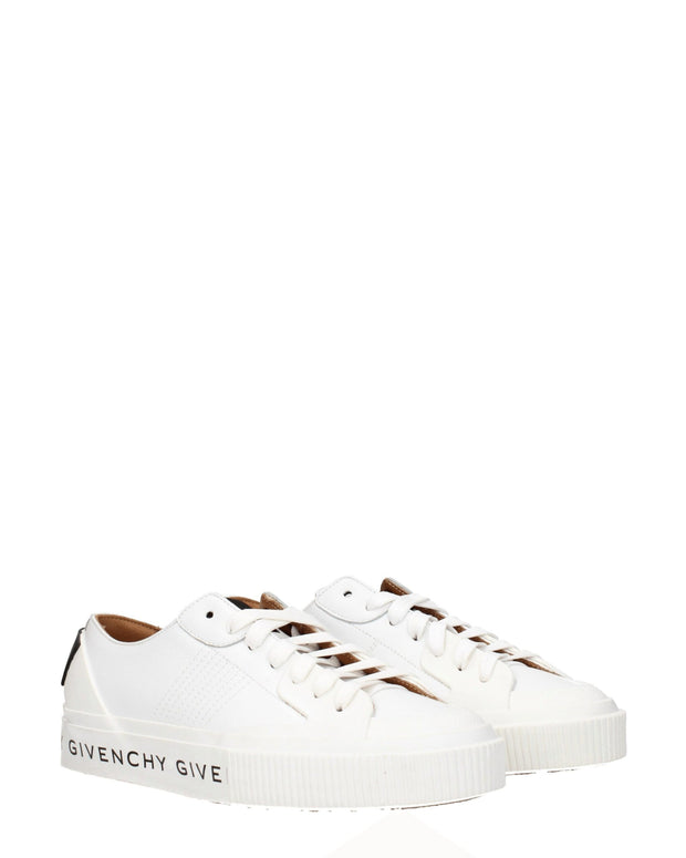 White Leather Low Tops