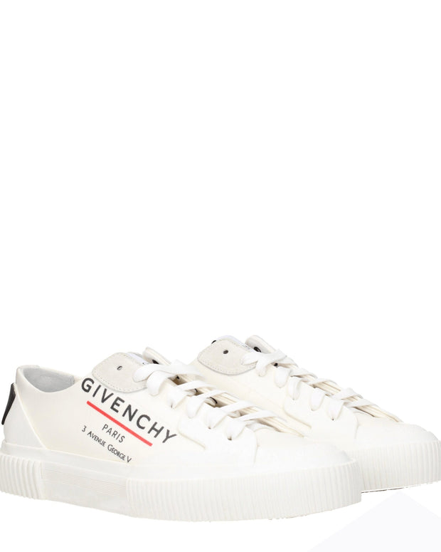 Beige Fabric Low Tops