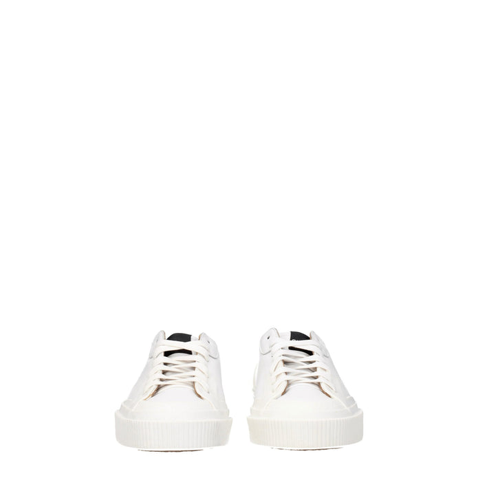 White Leather Low Tops