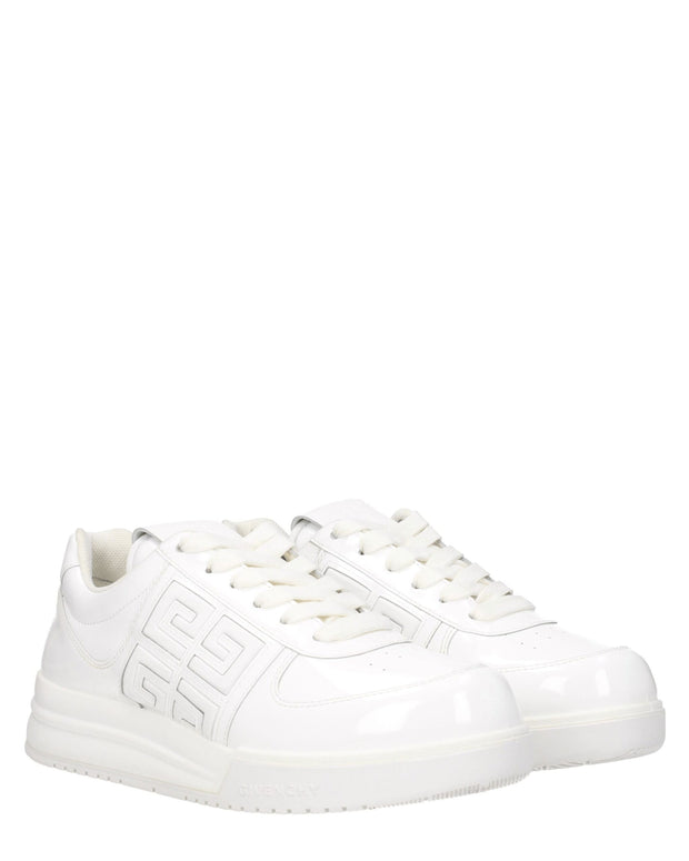 White Leather Low Tops