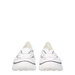 White Fabric Low Tops
