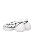 White Fabric Low Tops