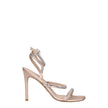 Pink Satin Stiletto Heel Sandals