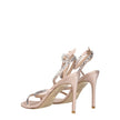 Pink Satin Stiletto Heel Sandals