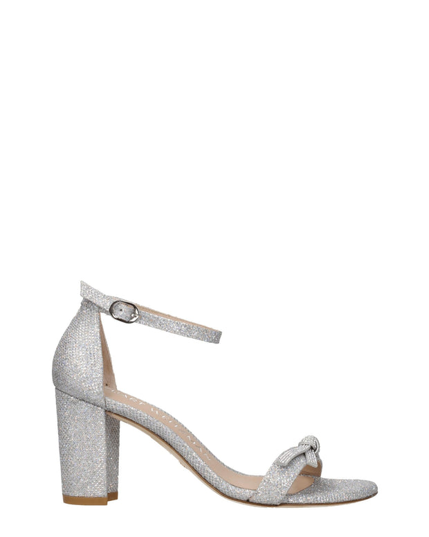Gray Fabric Platform Sandals