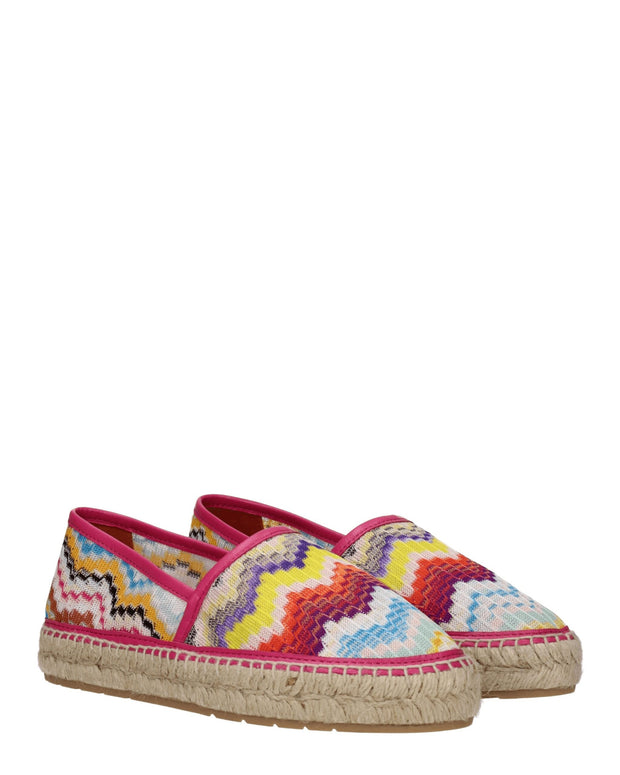 Multicolor Fabric Espadrilles