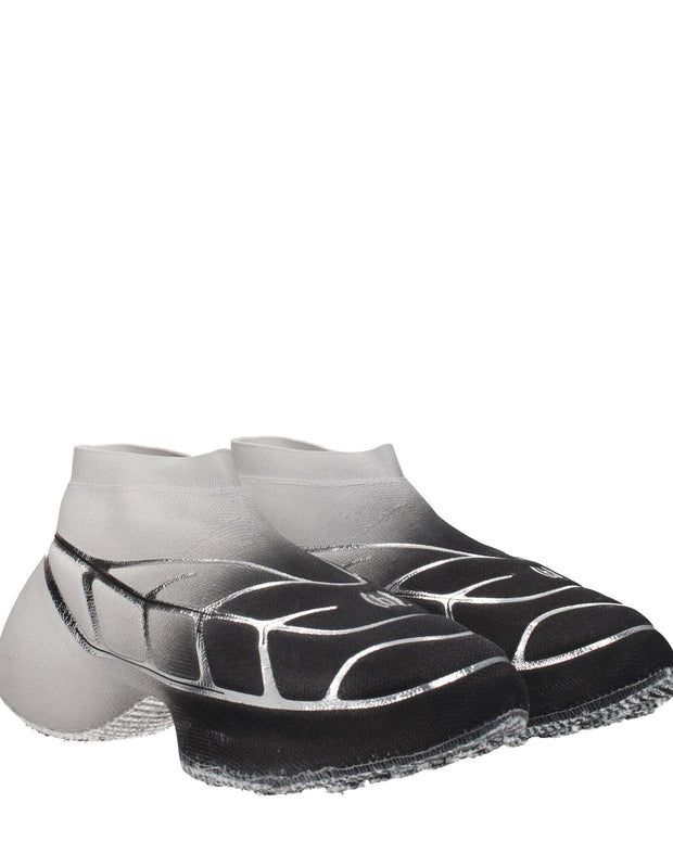 Black Fabric Athletic Sneakers