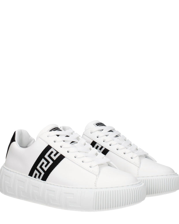 White Leather Low Tops