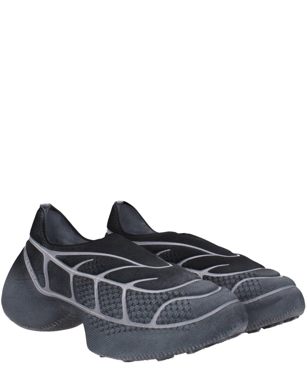 Gray Fabric Athletic Sneakers