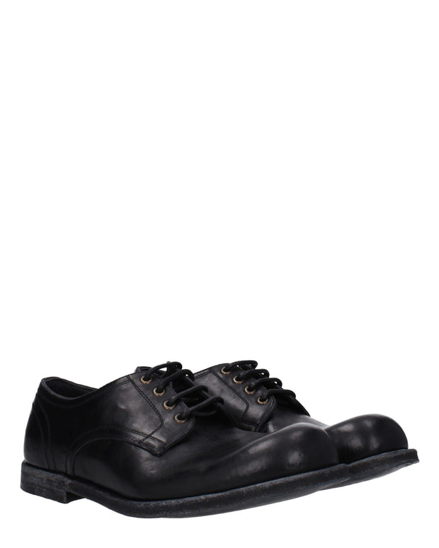 Black Leather Oxfords And Derbies