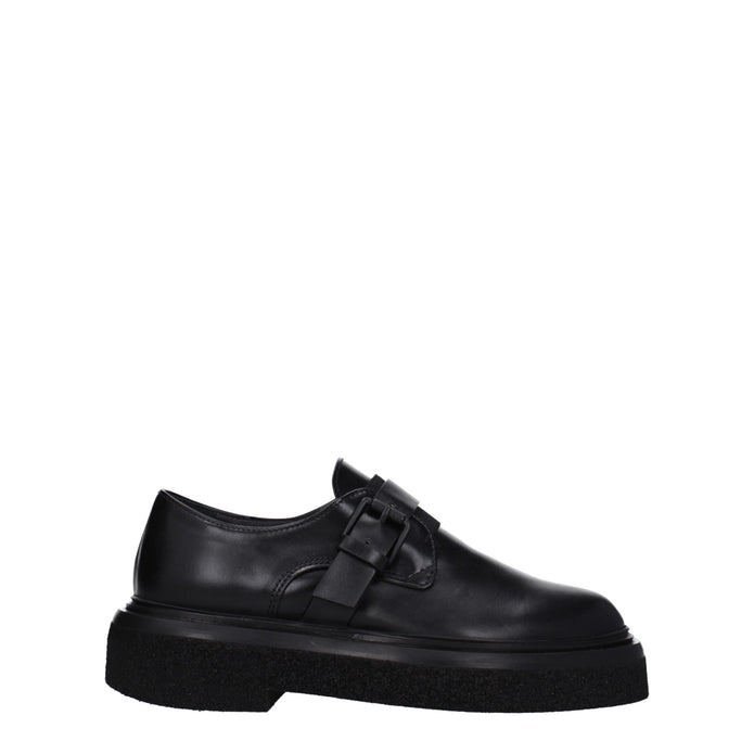 Black Leather Oxfords And Derbies