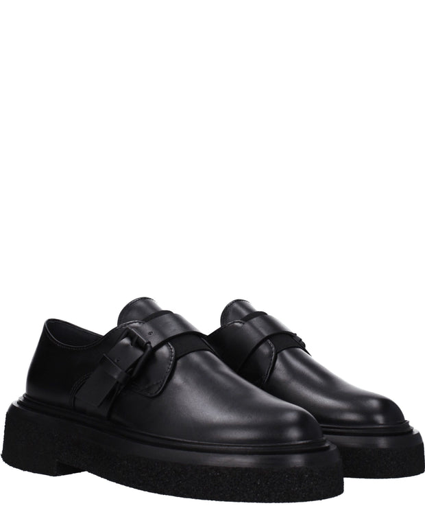 Black Leather Oxfords And Derbies