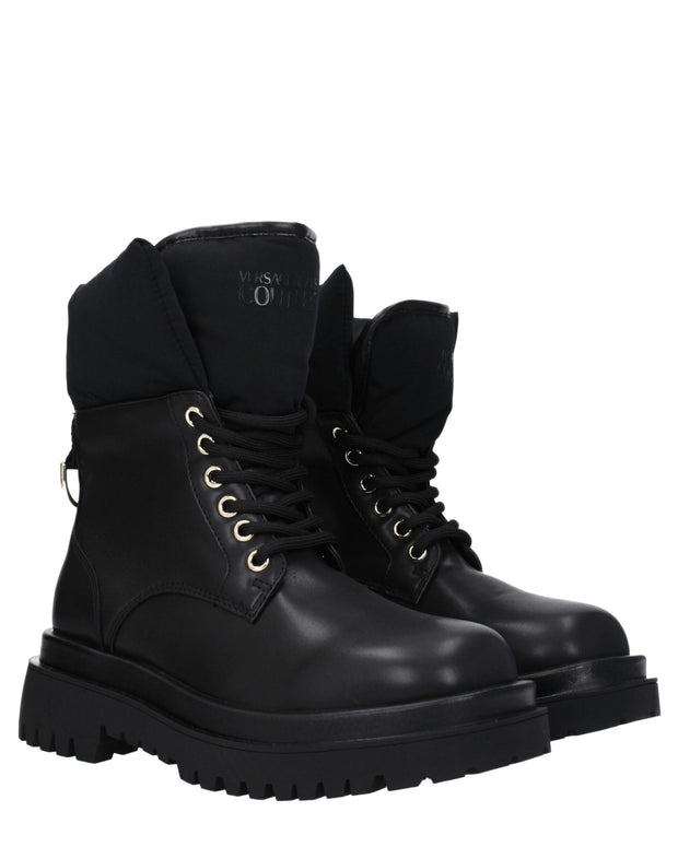 Black Polyethylene Ankle Boots