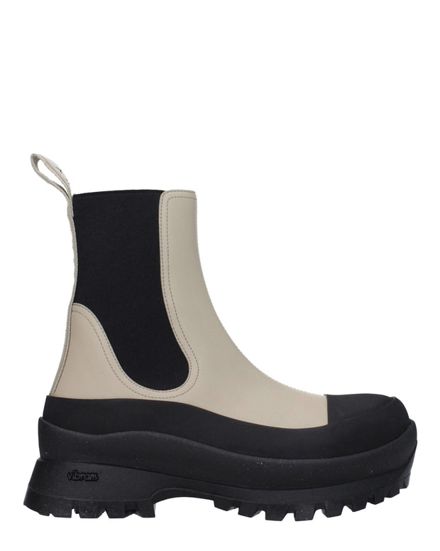 Black Leather Ankle Boots