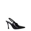 Black Leather High Heel Pumps