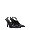 Black Leather High Heel Pumps