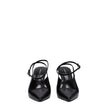 Black Leather High Heel Pumps