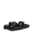 Black Fabric Slippers Sandals