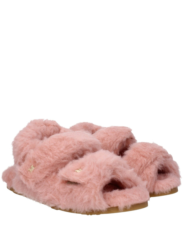 Pink Fur Sandals