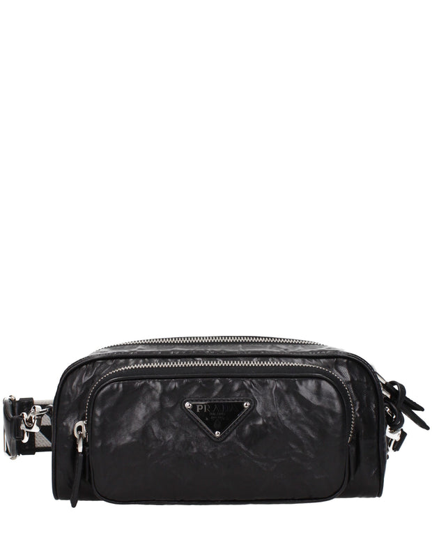 Black Leather Crossbody Bag