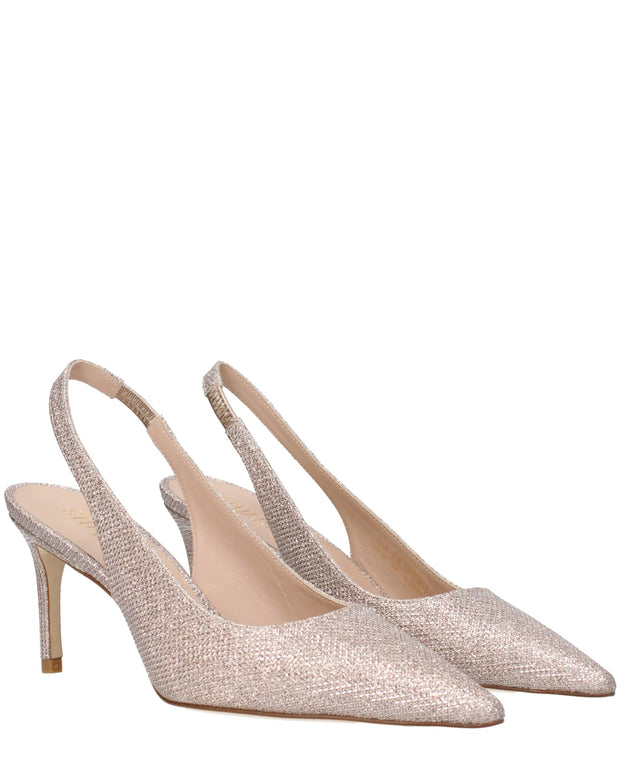 Pink Fabric High Heel Pumps