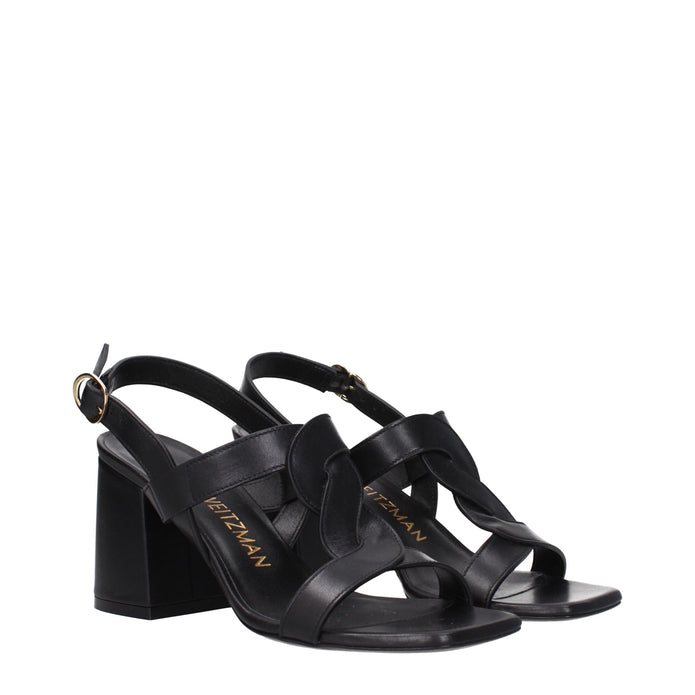 Black Leather Platform Sandals