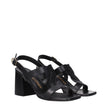 Black Leather Platform Sandals