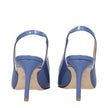 Light Blue Leather High Heel Pumps