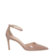 Pink Leather Stiletto Heel Sandals