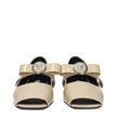 Beige Leather Ballet Flats