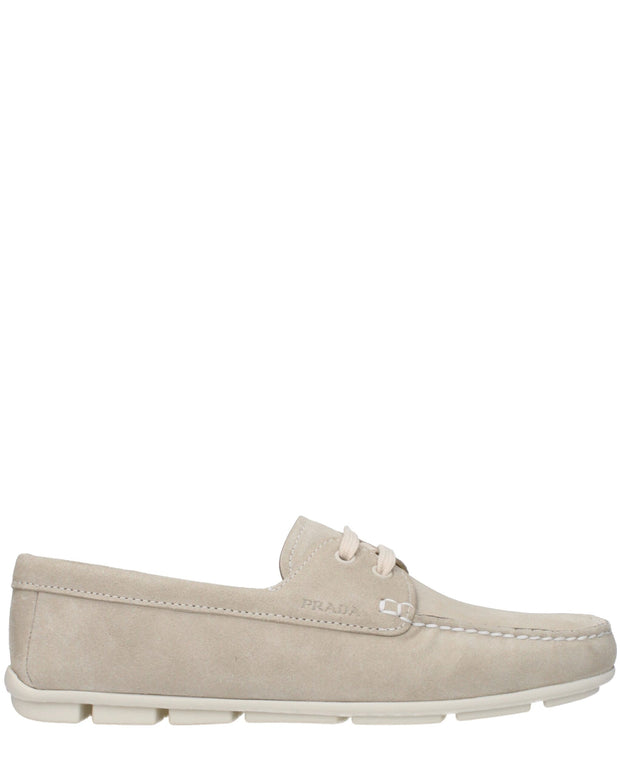 Gray Leather Slip-On Loafers