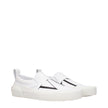 White Fabric Slip-On Loafers