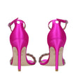 Pink Satin Stiletto Heel Sandals