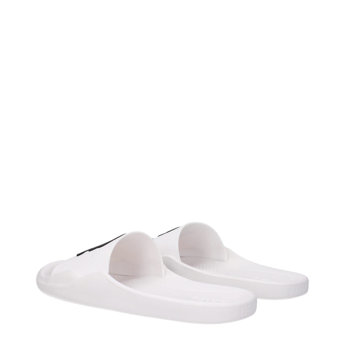 White Cotton Slippers Sandals