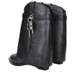 Black Leather Ankle Boots