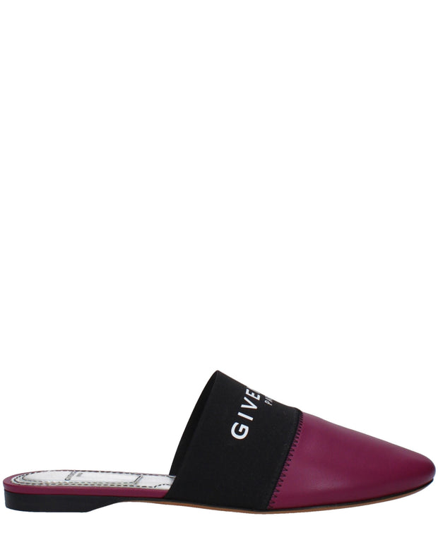 Purple Leather Slippers