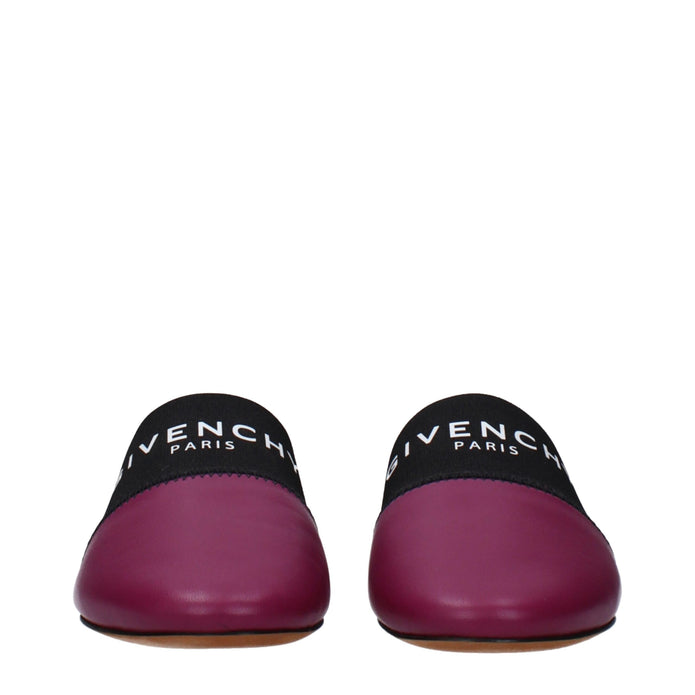 Purple Leather Slippers