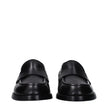 Black Leather Slip-On Loafers