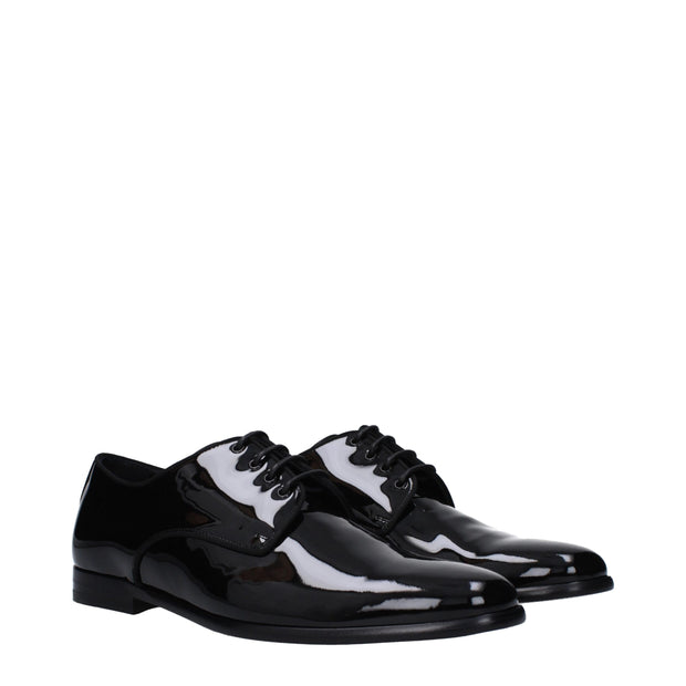Black Leather Oxfords And Derbies