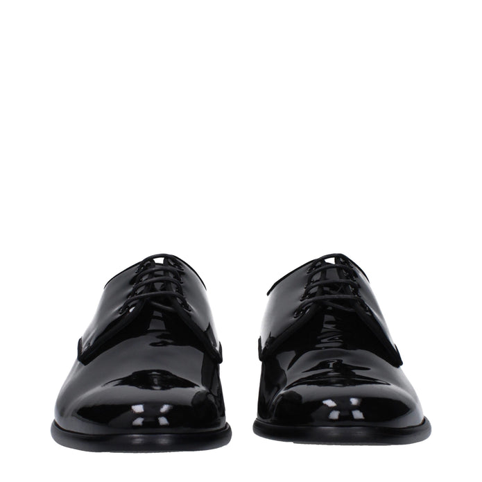 Black Leather Oxfords And Derbies