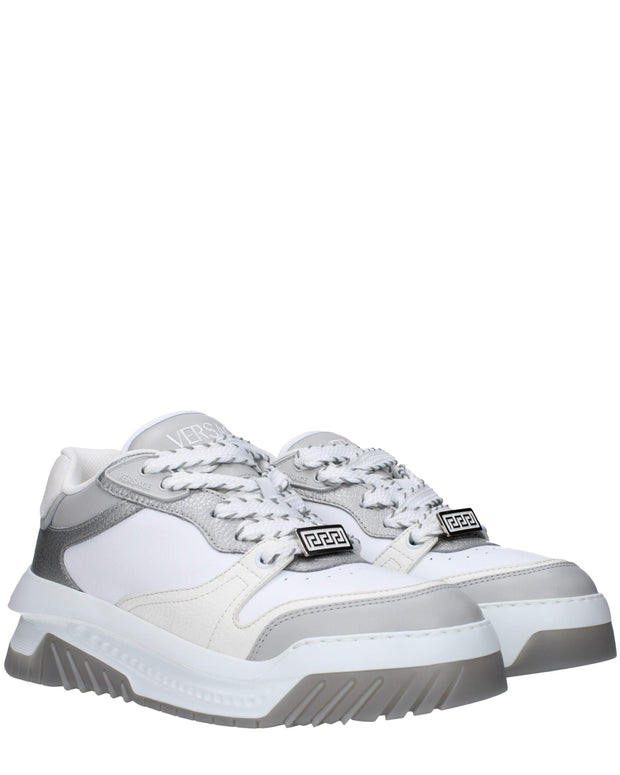 White Leather Chunky Sneakers