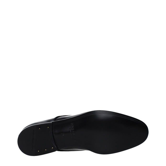 Black Leather Oxfords And Derbies